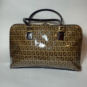 Fendi Vinyl Zucchino Shoulder Bag